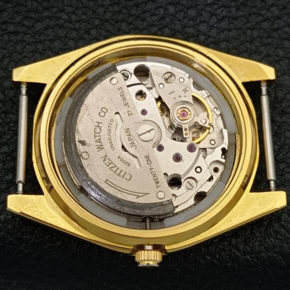 Vintage 1972 Citizen Automatic Mens Gold Watch W/daydate & Green accents - Picture 10 of 10